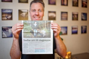 Dagpappan Tobias Lagerman intervjuad i tidningen Mitt i Södra Roslagen.